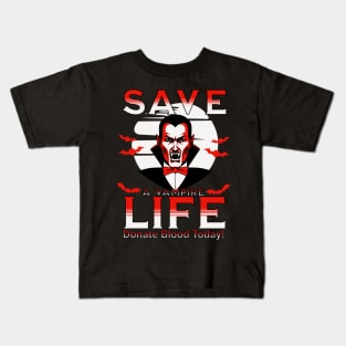 Save a vampire life Kids T-Shirt